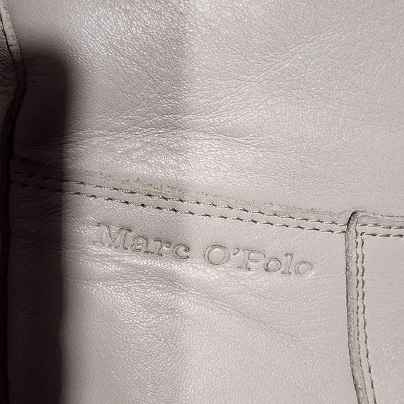 MARC O'POLO Gray Leather Mid-Calf Boots with Chunky Platform Soles, size 38 - Picture 6 of 11